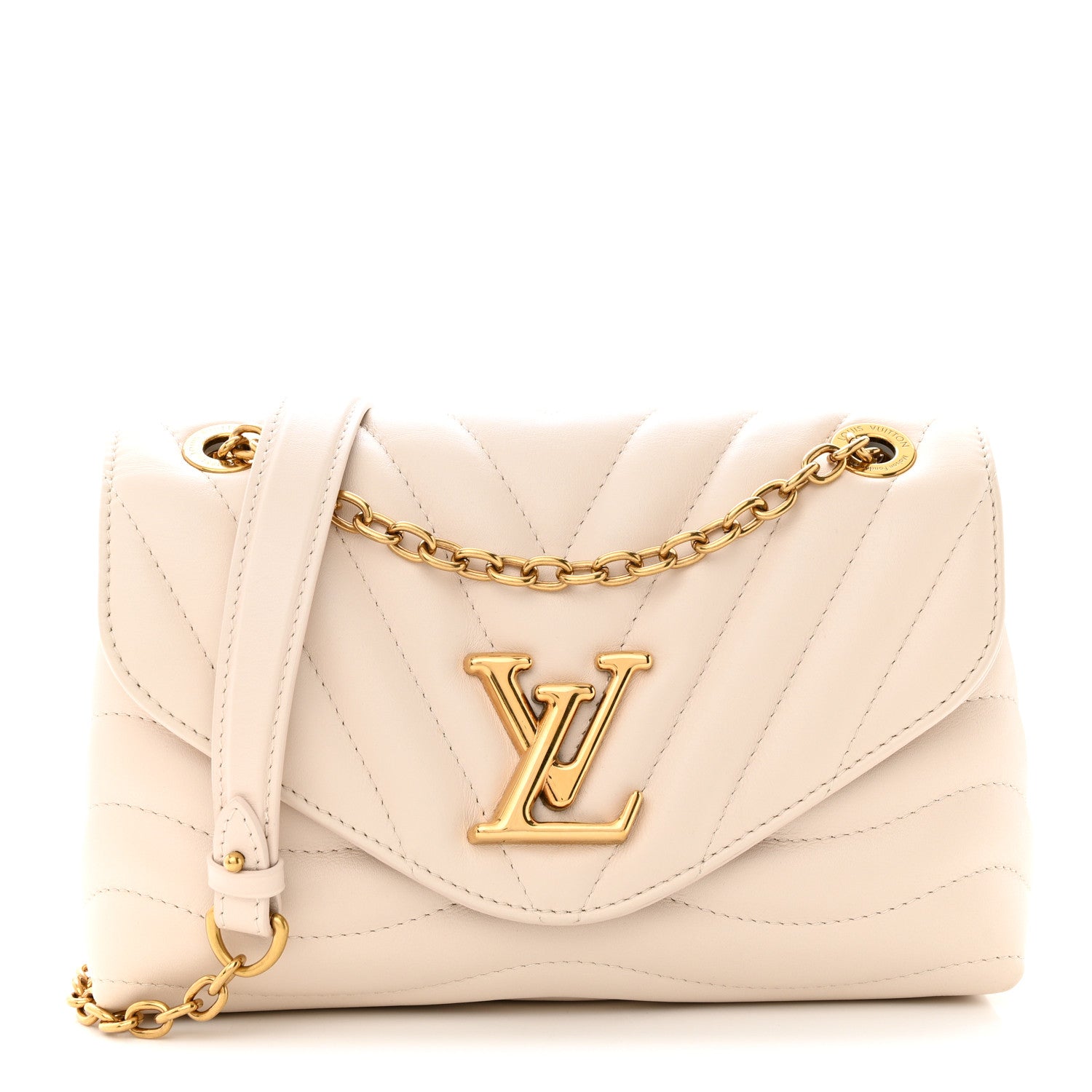 Louis Vuitton Calfskin LV New Wave Chain Bag Ivory 1 of 9