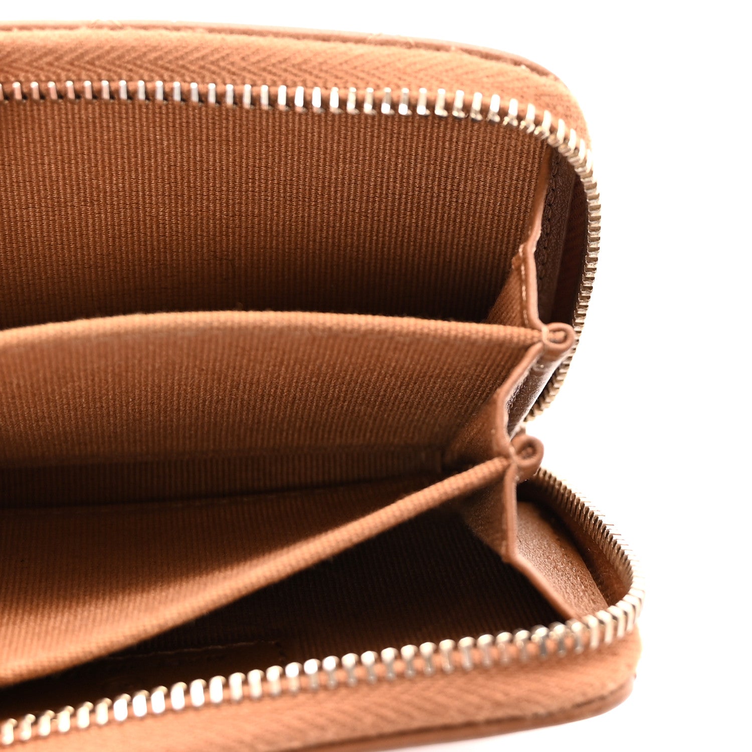 Chanel Lambskin Quilted Zip Around Coin Purse Wallet Brown 5 of 7