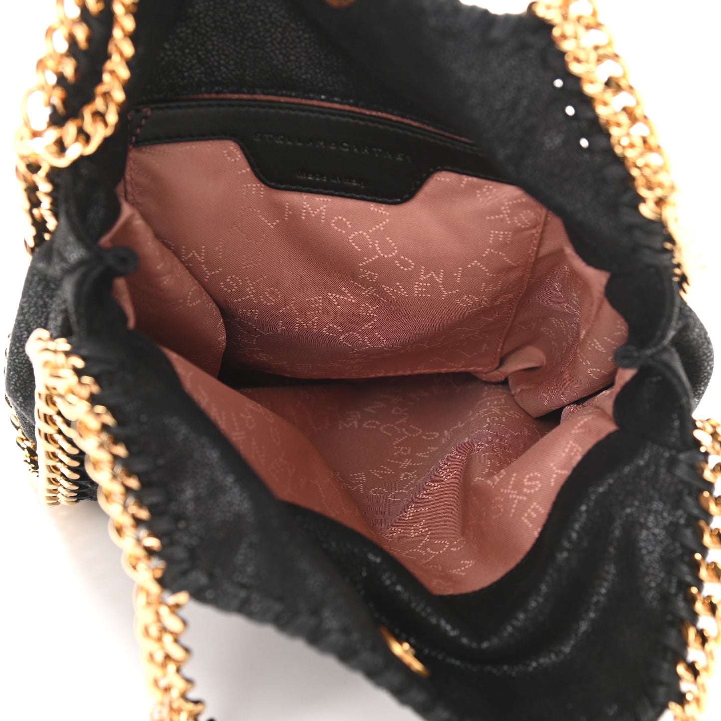 Shaggy Deer Mini Falabella Fold Over Tote Black