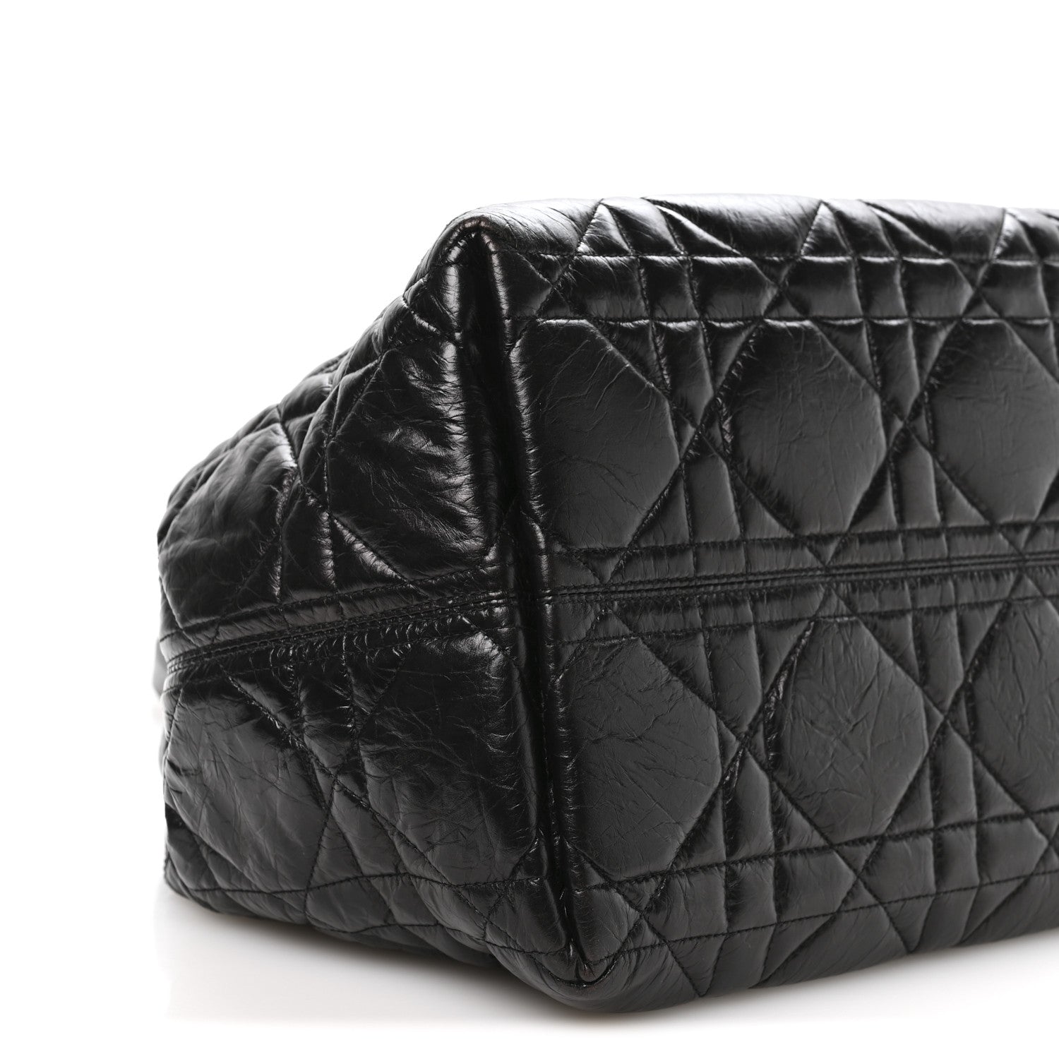 Christian Dior Crinkled Calfskin Macrocannage Large Toujours Black 10 of 11