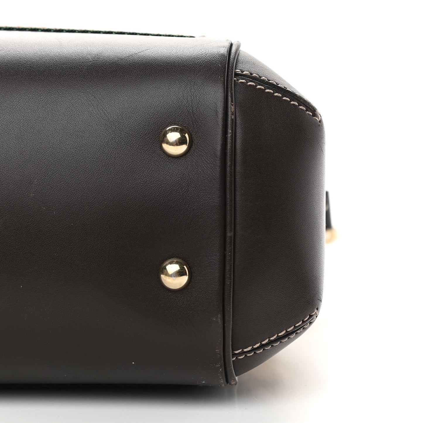 Monogram Web Mayfair Top Handle Satchel Dark Brown