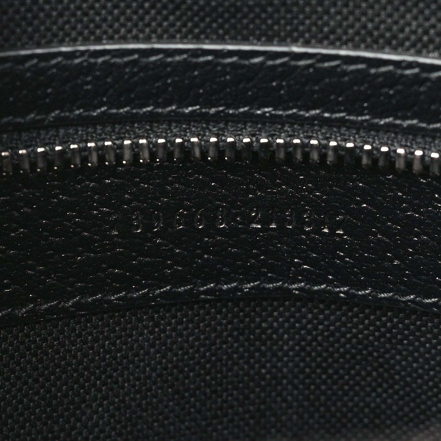 Monogram Jumbo GG Textured Dollar Calfskin Wristlet Messenger Bag Black