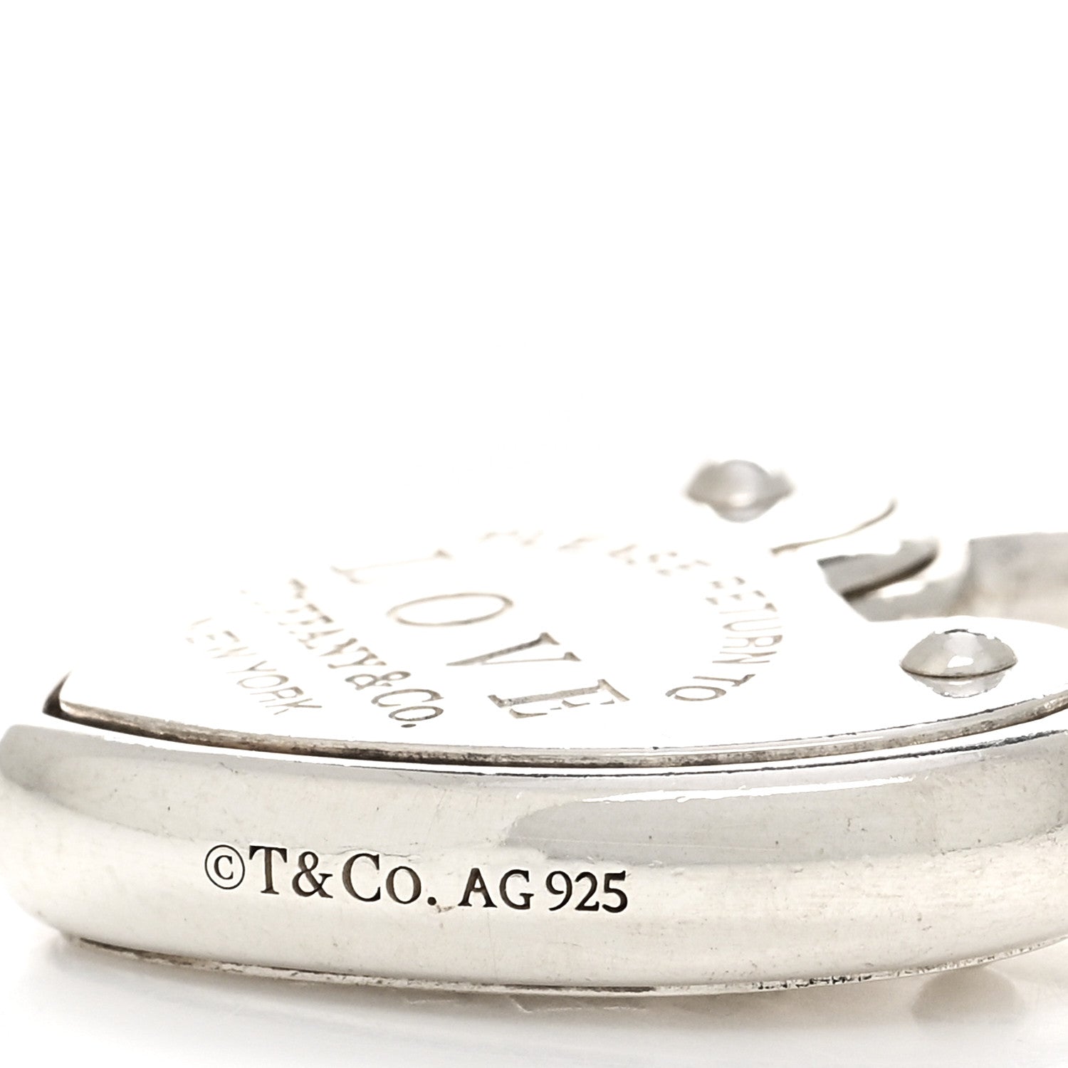 Tiffany Sterling Silver Return To Tiffany Love Heart Lock Pendant Necklace 4 of 4