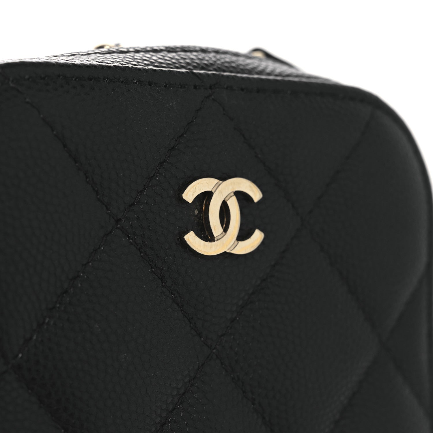 Chanel Caviar Quilted Phone Holder Wallet On Chain WOC Black 11 of 11
