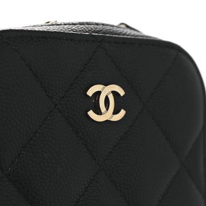 Chanel Caviar Quilted Phone Holder Wallet On Chain WOC Black 11 of 11