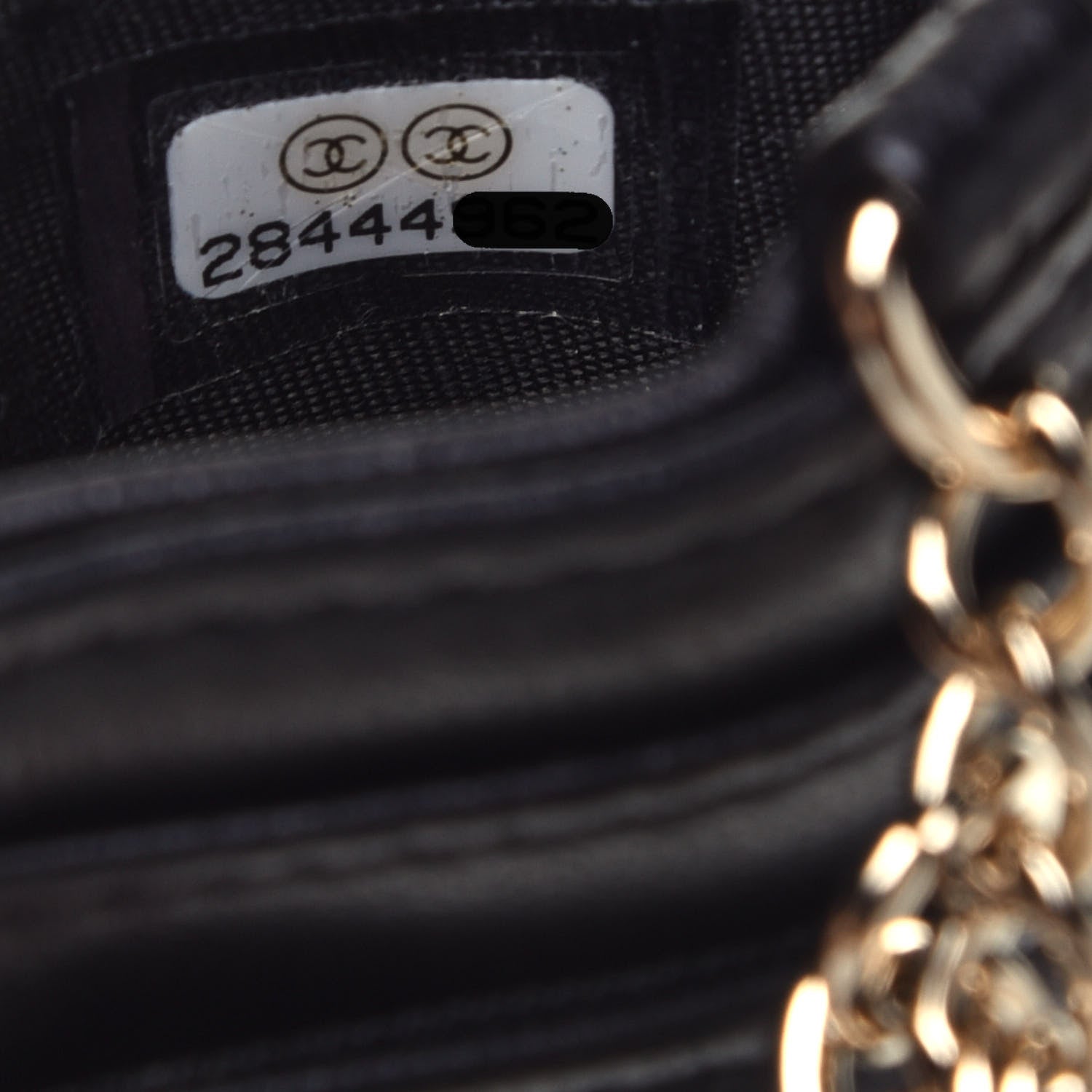 Chanel Lambskin Quilted Card Holder On Chain Black 6 of 6