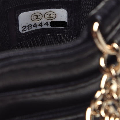 Chanel Lambskin Quilted Card Holder On Chain Black 6 of 6