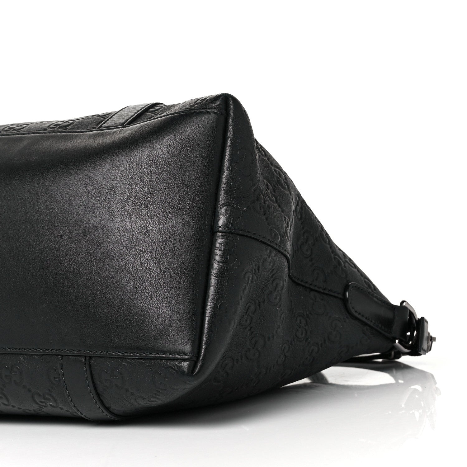 Gucci Guccissima Medium GG Charm Dome Satchel Black 8 of 8