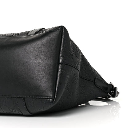 Gucci Guccissima Medium GG Charm Dome Satchel Black 8 of 8