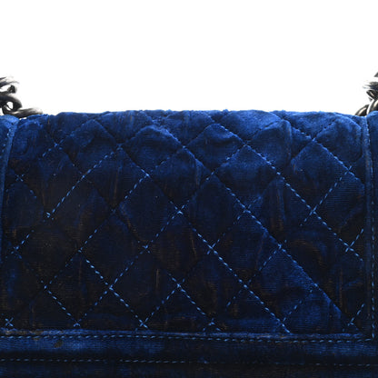 Chanel Velvet Quilted Small Boy Flap Blue 14 of 19