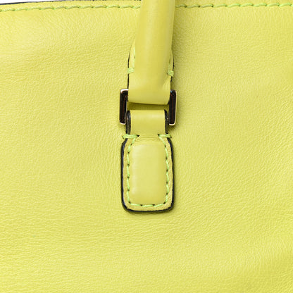 Valentino Garavani Vitello Rockstud Double Handle Tote Yellow Fluo 18 of 20