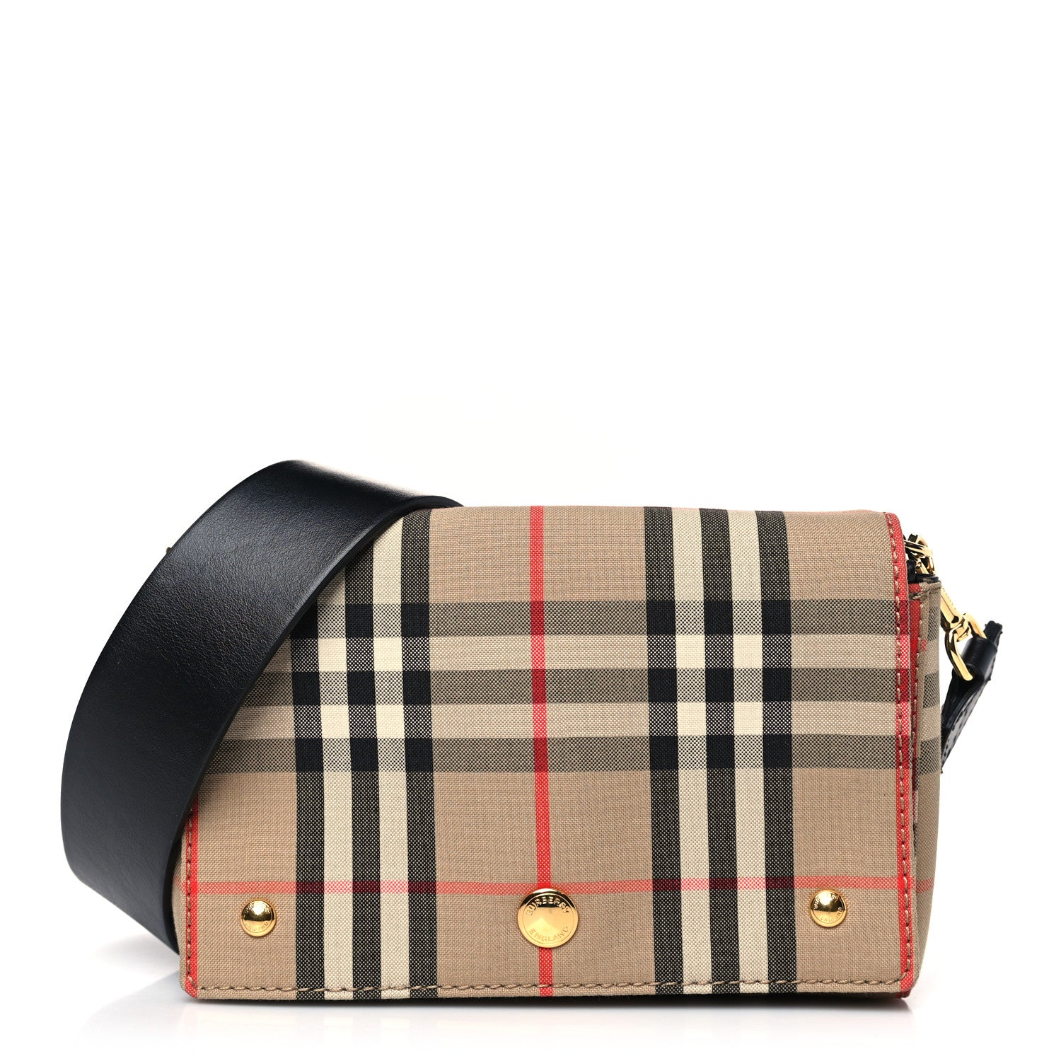 Burberry Vintage Check Hackberry Crossbody Bag Archive Beige Black 1 of 8