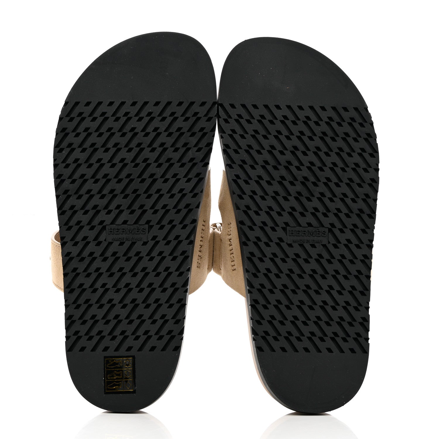 Hermes Suede Goatskin Womens Chypre Sandals 37 Beige Argile 5 of 14