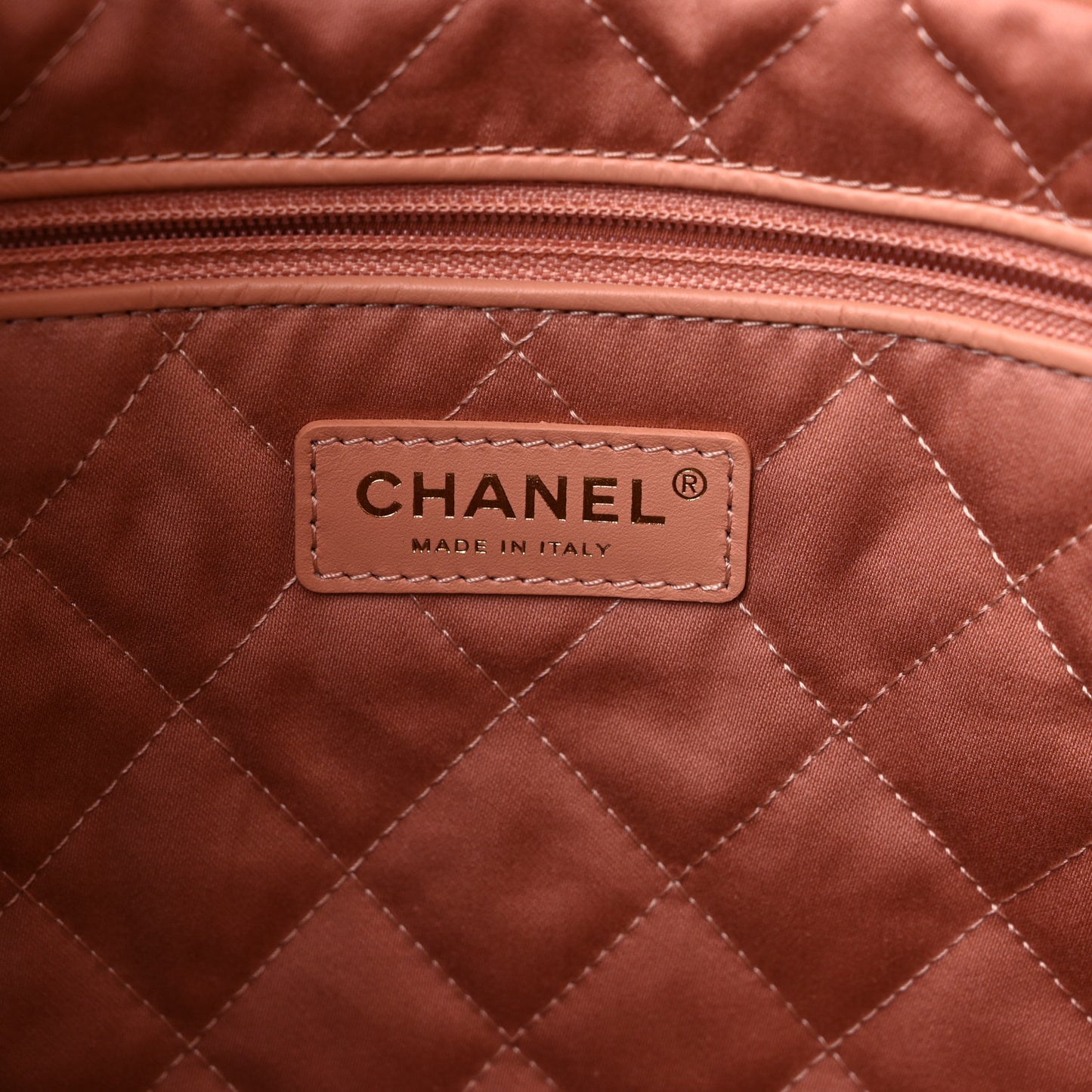 Shiny Calfskin Quilted Small Chanel 22 Beige