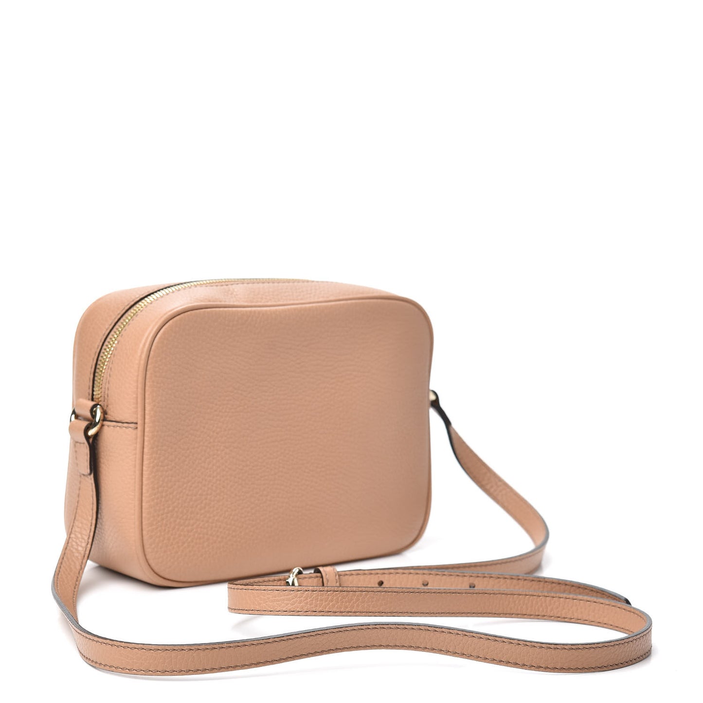Pebbled Calfskin Small Soho Disco Bag Rose Beige