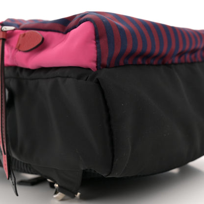 Prada Tessuto Stampato Nylon Otta Print Sling Backpack Pink Multicolor 9 of 10