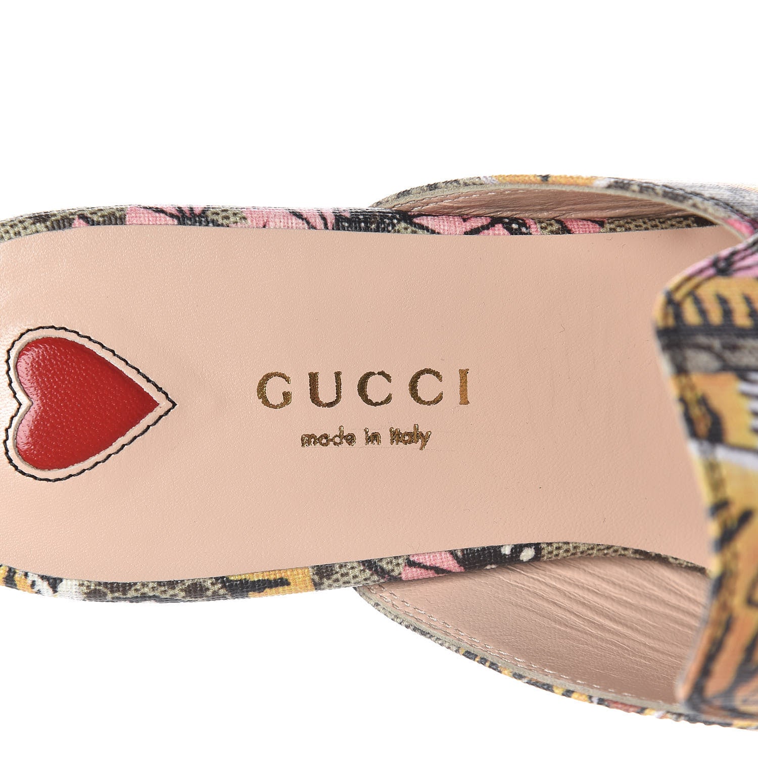 Gucci GG Supreme Monogram Bengal Womens Princetown Slippers 36.5 Beige Crop Pink 7 of 9