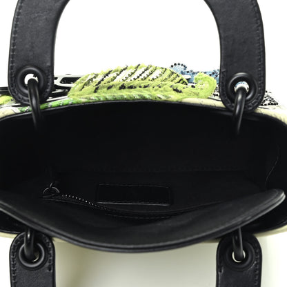 Christian Dior Smooth Calfskin Embroidered Mini Lady Dior Green Black 6 of 10