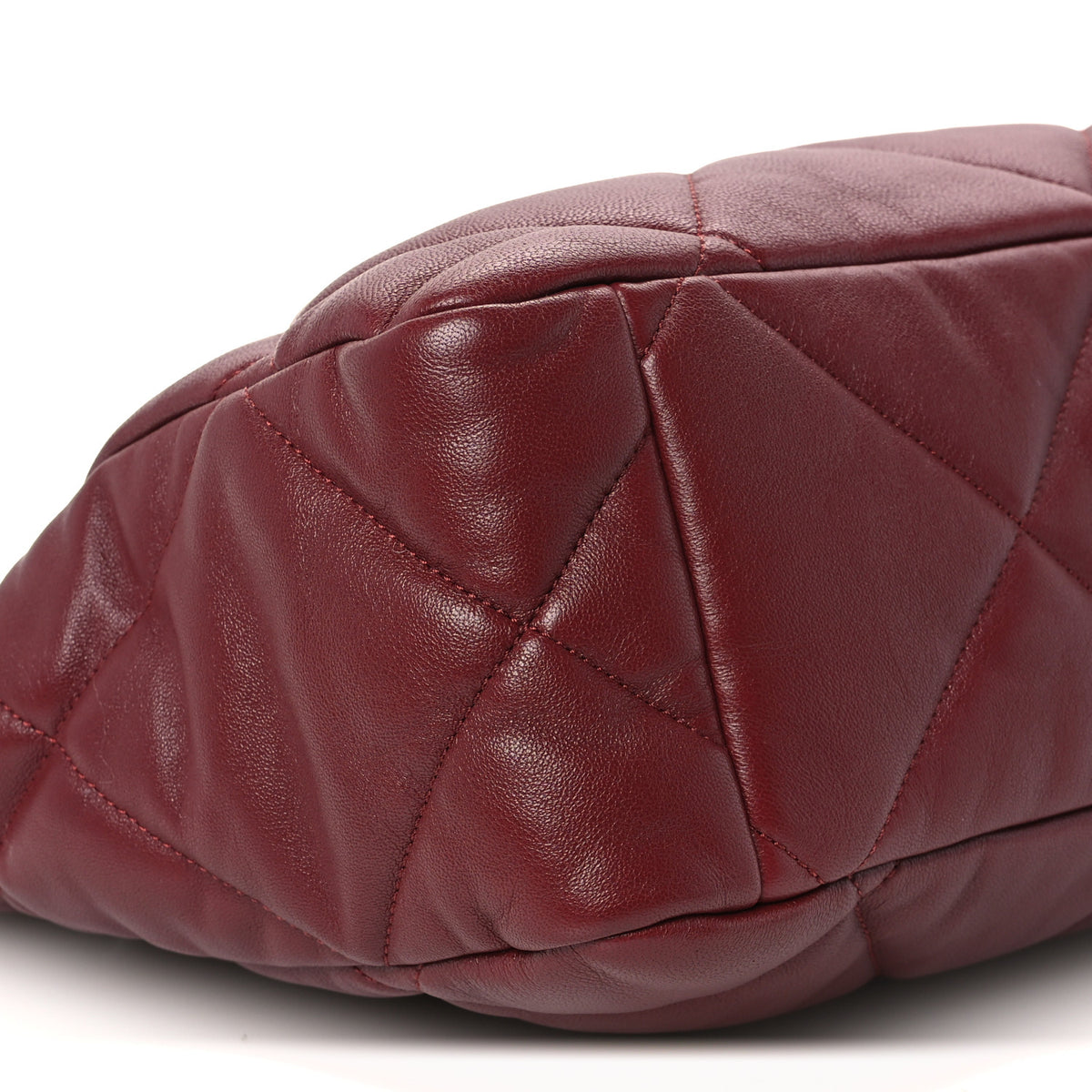 Chanel Lambskin Quilted Chanel 19 East West Shopping Bag Dark Brown 8 of 10