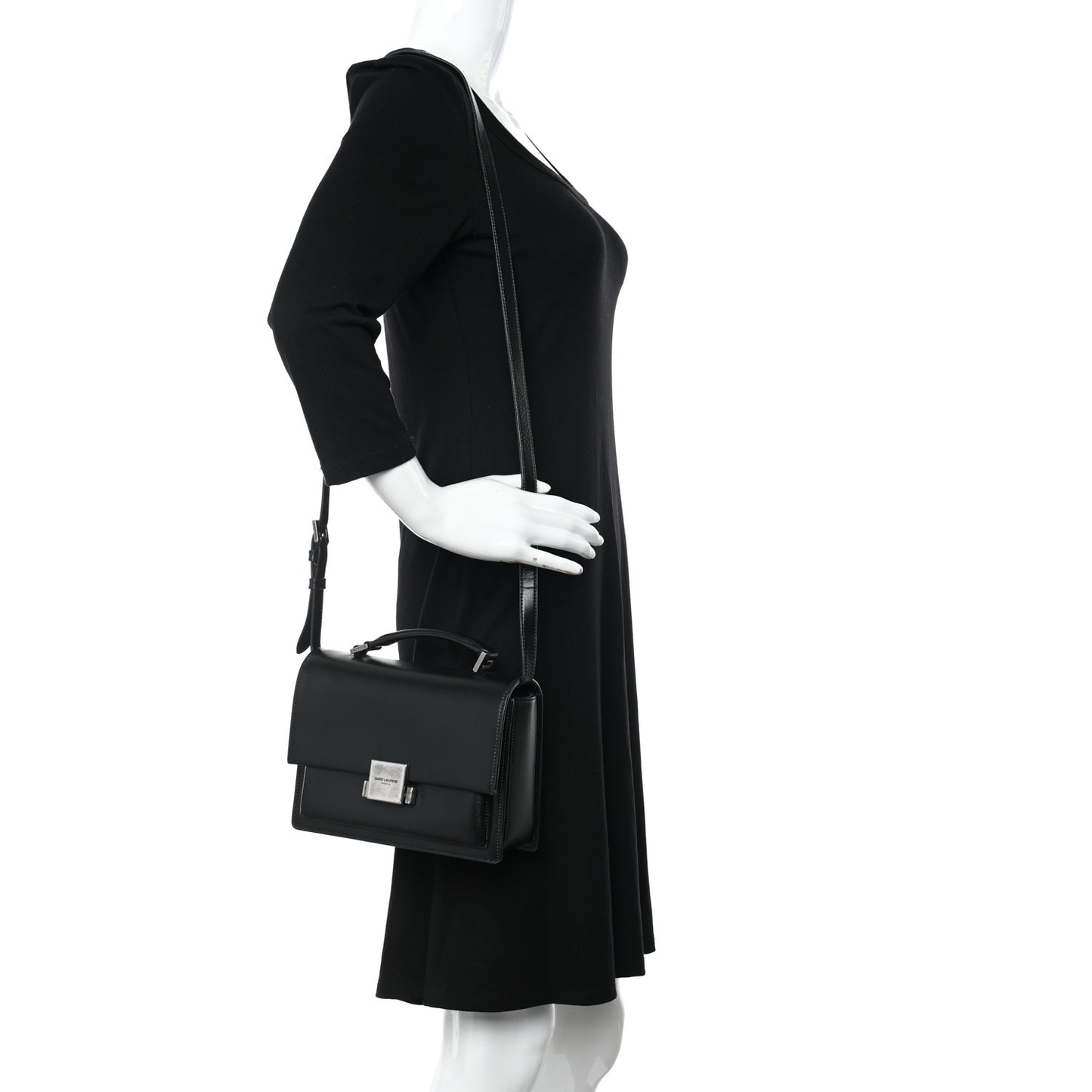 Calfskin Medium Bellechasse Satchel Black