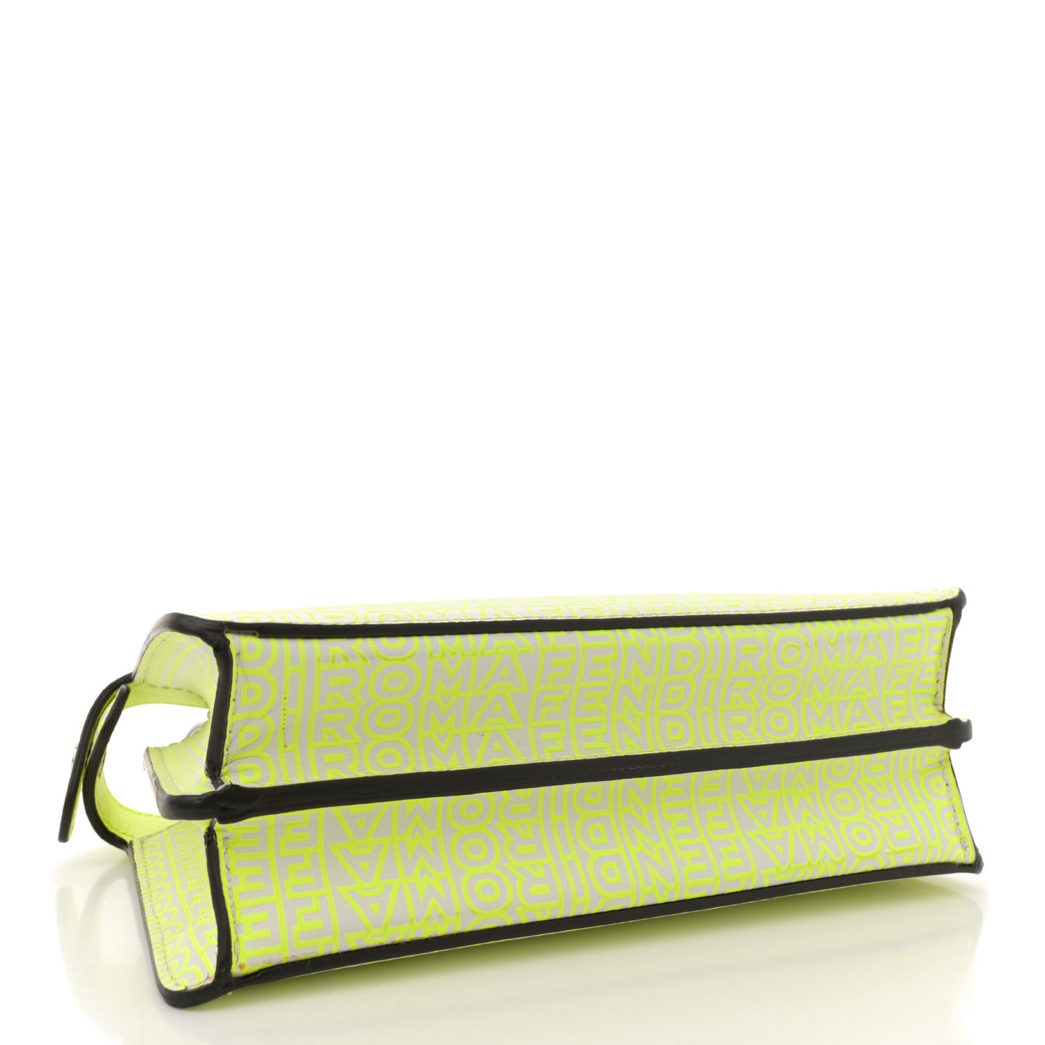 Fendi X MARC JACOBS Vitello King Cover Micro Fendi Roma Embossed Peekaboo I See U X Cross Satchel Neon Yellow 4 of 9