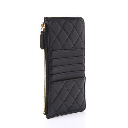 Chanel Caviar Quilted Classic Flat Wallet Pouch Black 2 of 9