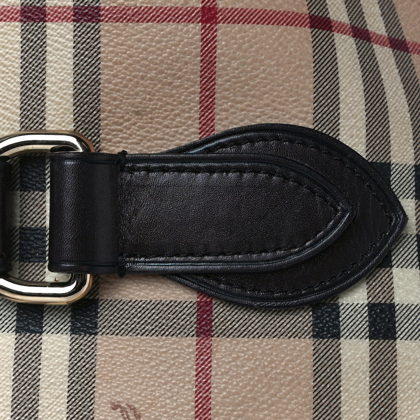 Haymarket Check Buckle Shoulder Bag Dark Brown