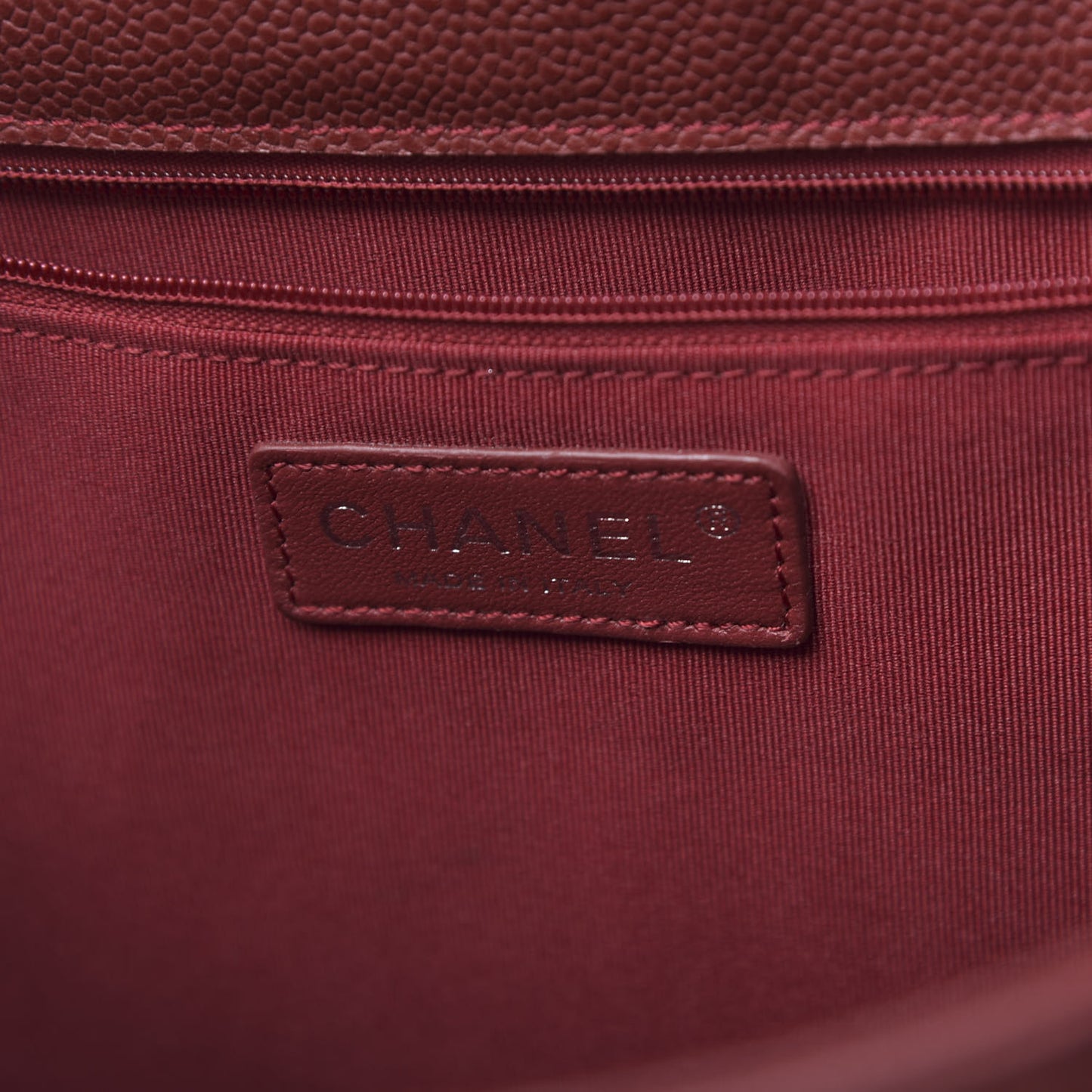 Caviar Quilted Flap Tote Red