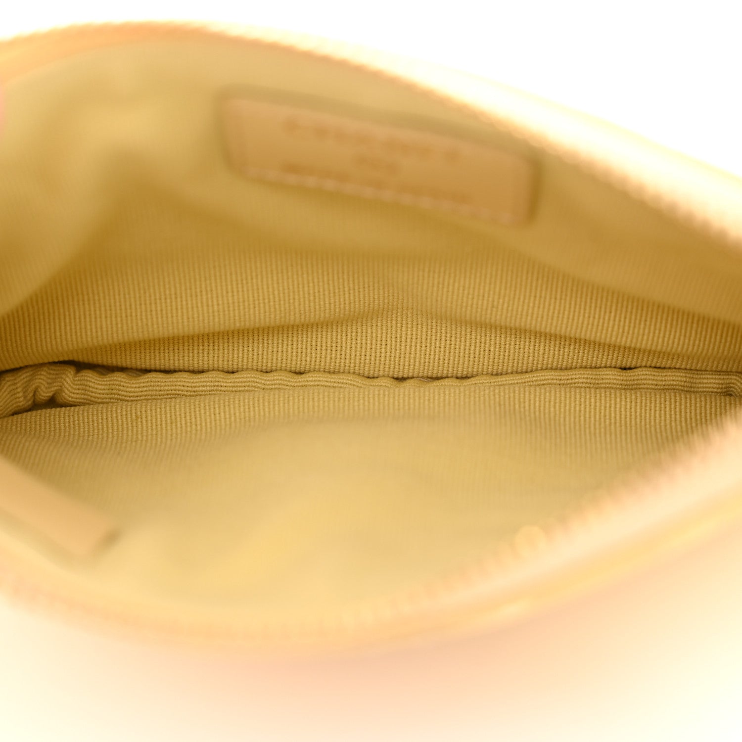Chanel Caviar Quilted Studded CC Small Cosmetic Case Yellow 5 of 7