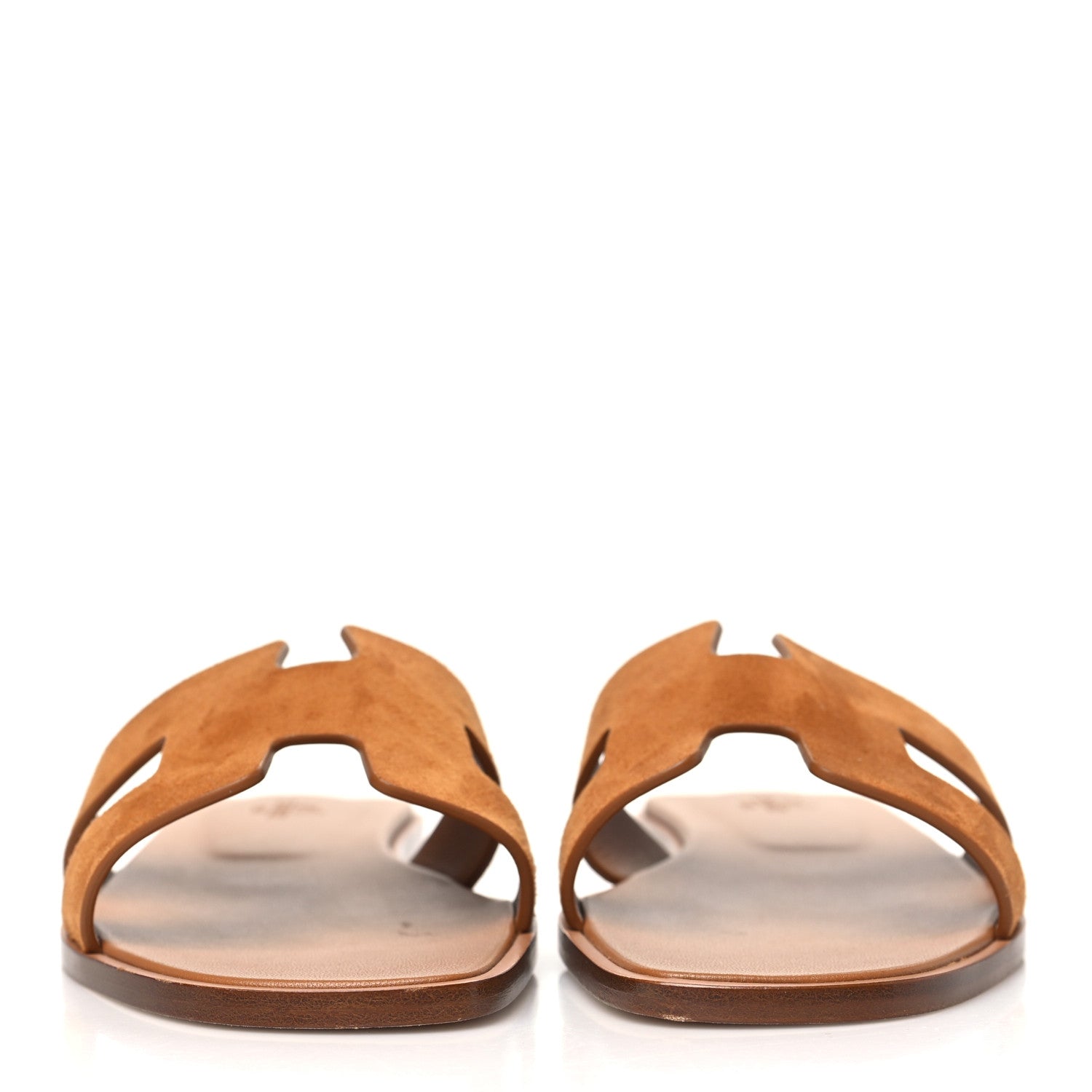 Hermes Suede Goatskin Oran Sandals 38 Naturel 2 of 8