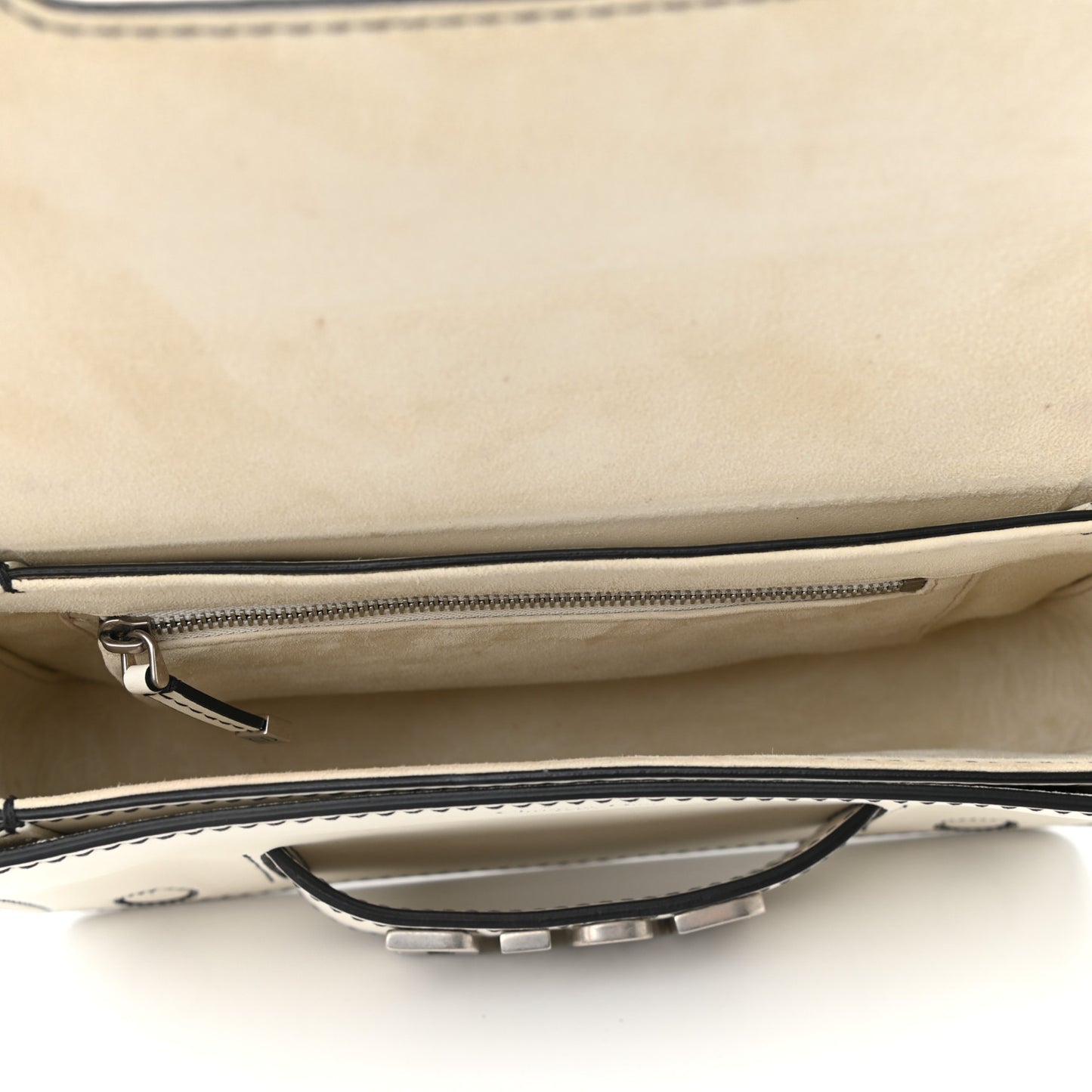Smooth Calfskin Dio(r)evolution Flap Bag Off White