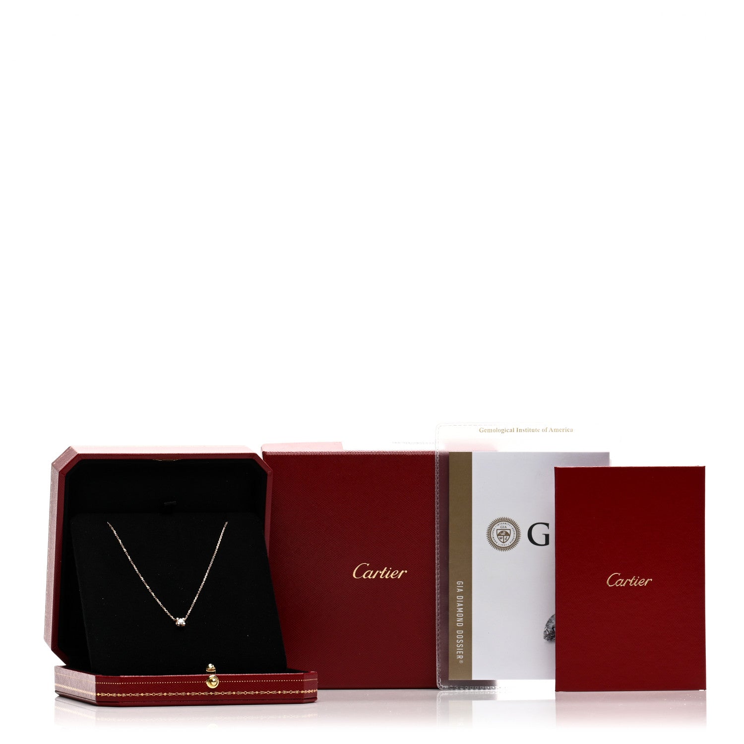 Cartier 18K Pink Gold Diamond .23ct C De Cartier Pendant Necklace 5 of 5