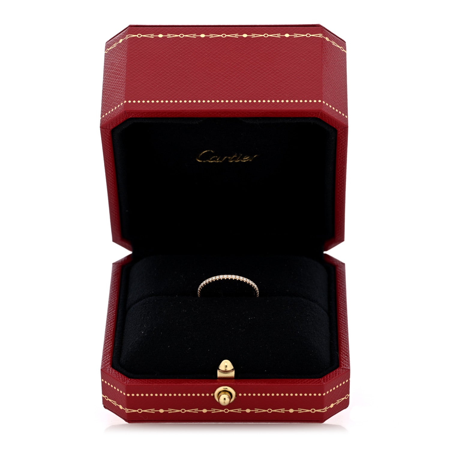 Cartier 18K Pink Gold Diamond 1.5mm Etincelle de Cartier Wedding Band Ring 50 5.25 5 of 5