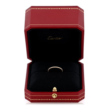 Cartier 18K Pink Gold Diamond 1.5mm Etincelle de Cartier Wedding Band Ring 50 5.25 5 of 5