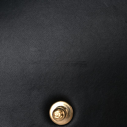 Chanel Lambskin Quilted Medium Chain Detail Boy Flap Black 13 of 13