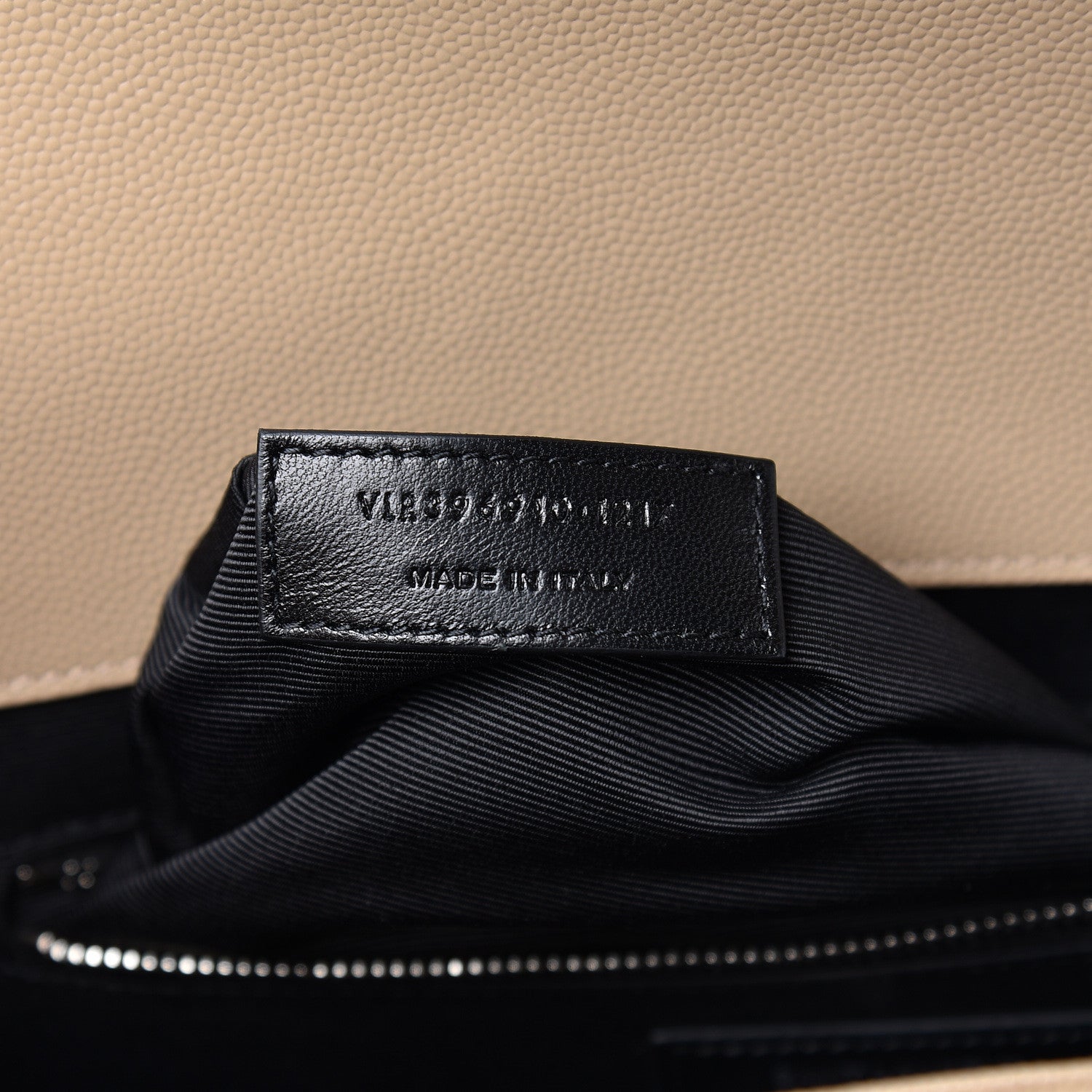 Saint Laurent Grain De Poudre Mixed Matelasse Large Triquilt Monogram Satchel Nude Powder 7 of 10