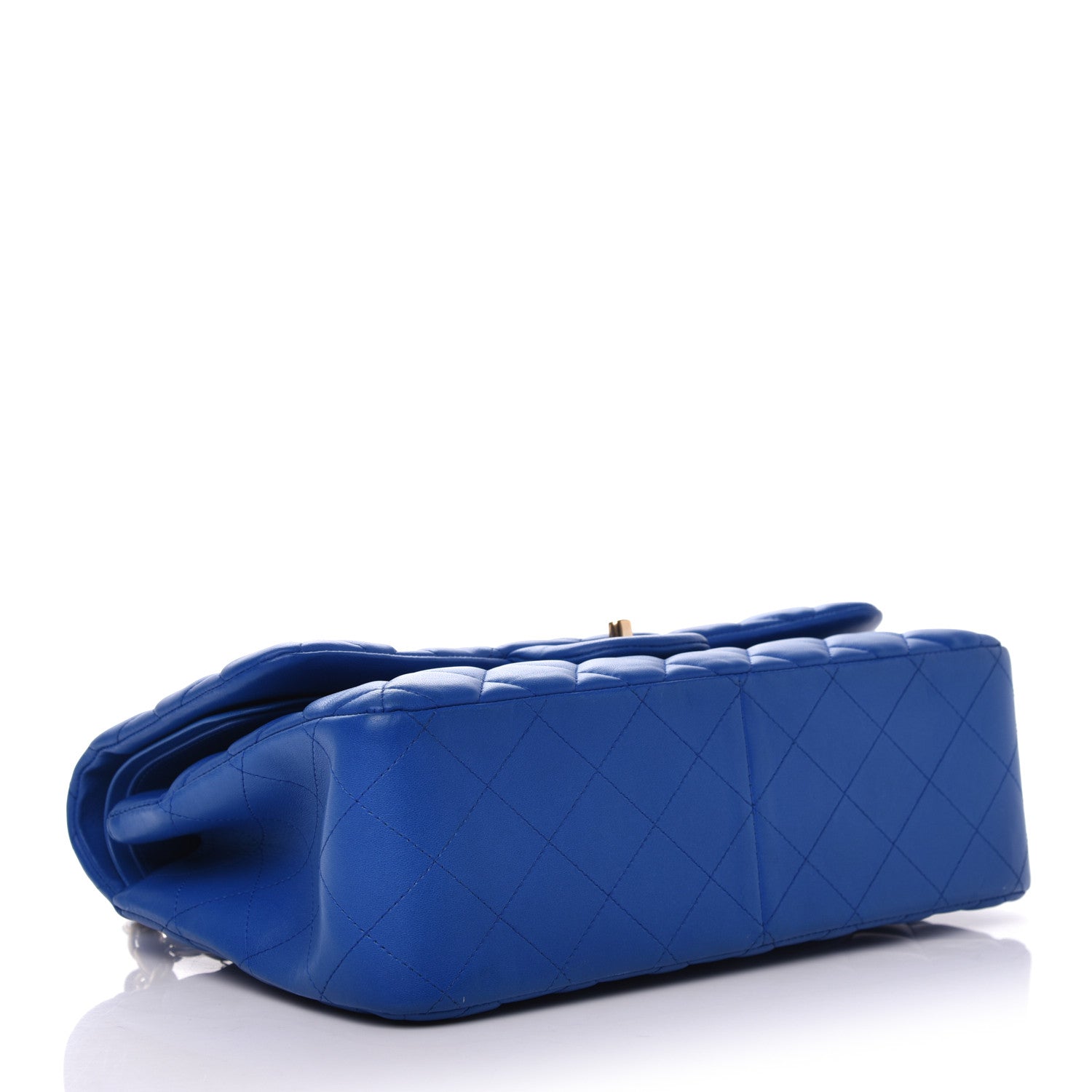 Chanel Lambskin Quilted Jumbo Double Flap Blue 4 of 9