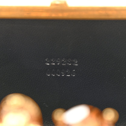 Alexander McQueen Nappa Studded Floral Knuckle Box Clutch Black 7 of 12