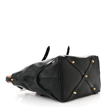 Burberry Calfskin House Check Small Salisbury Tote Black 4 of 14