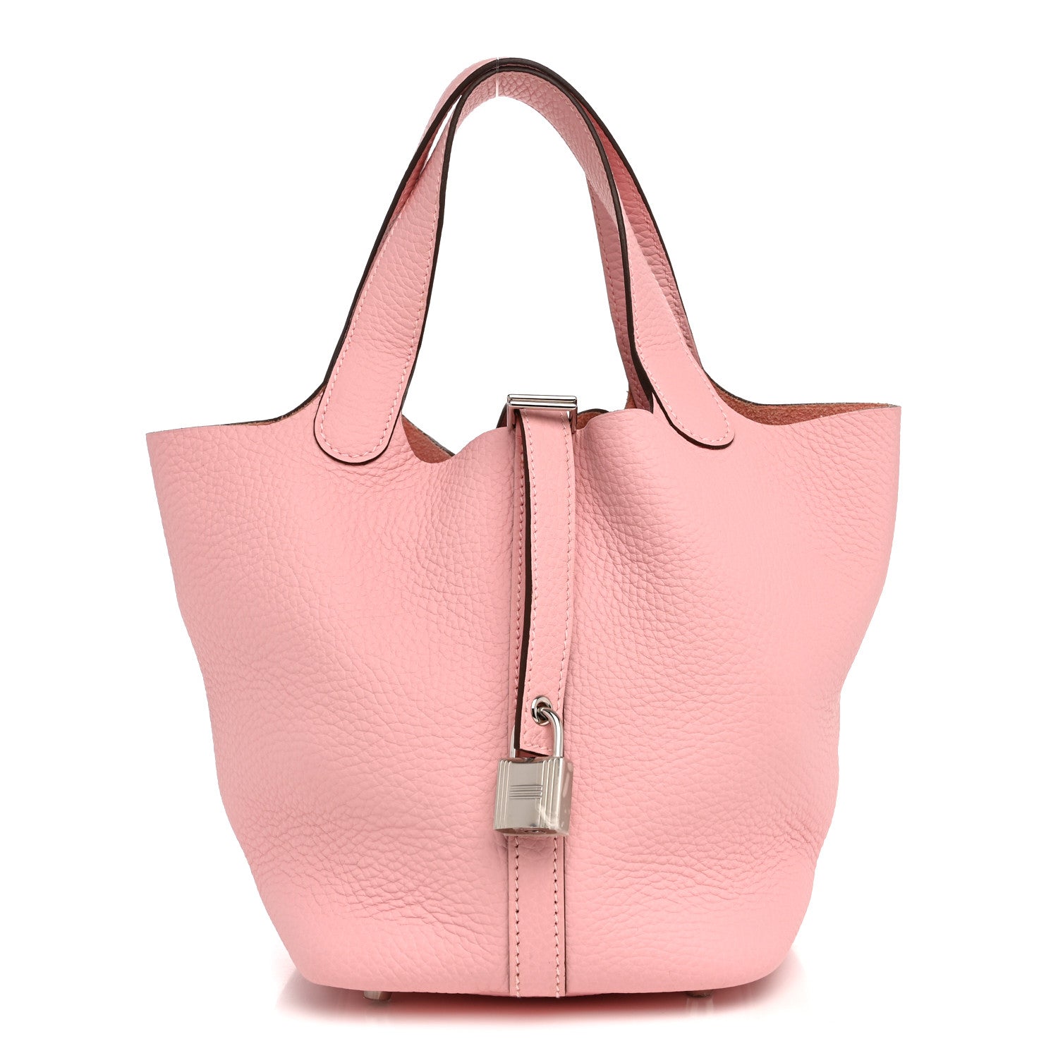 Hermes Taurillon Clemence Picotin Lock 18 PM Rose Sakura 1 of 10