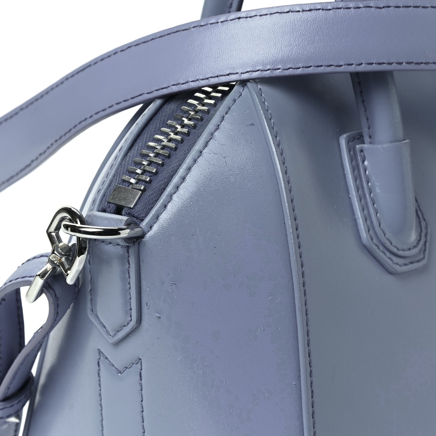 Shiny Lord Calfskin Mini Antigona Blue