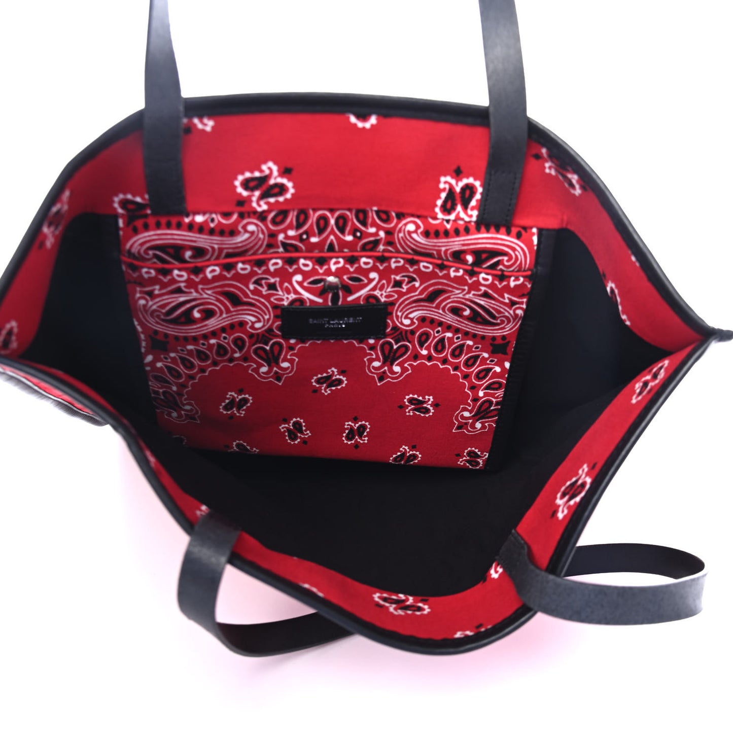 Canvas Bandana Antibe Flat Shopping Tote Red