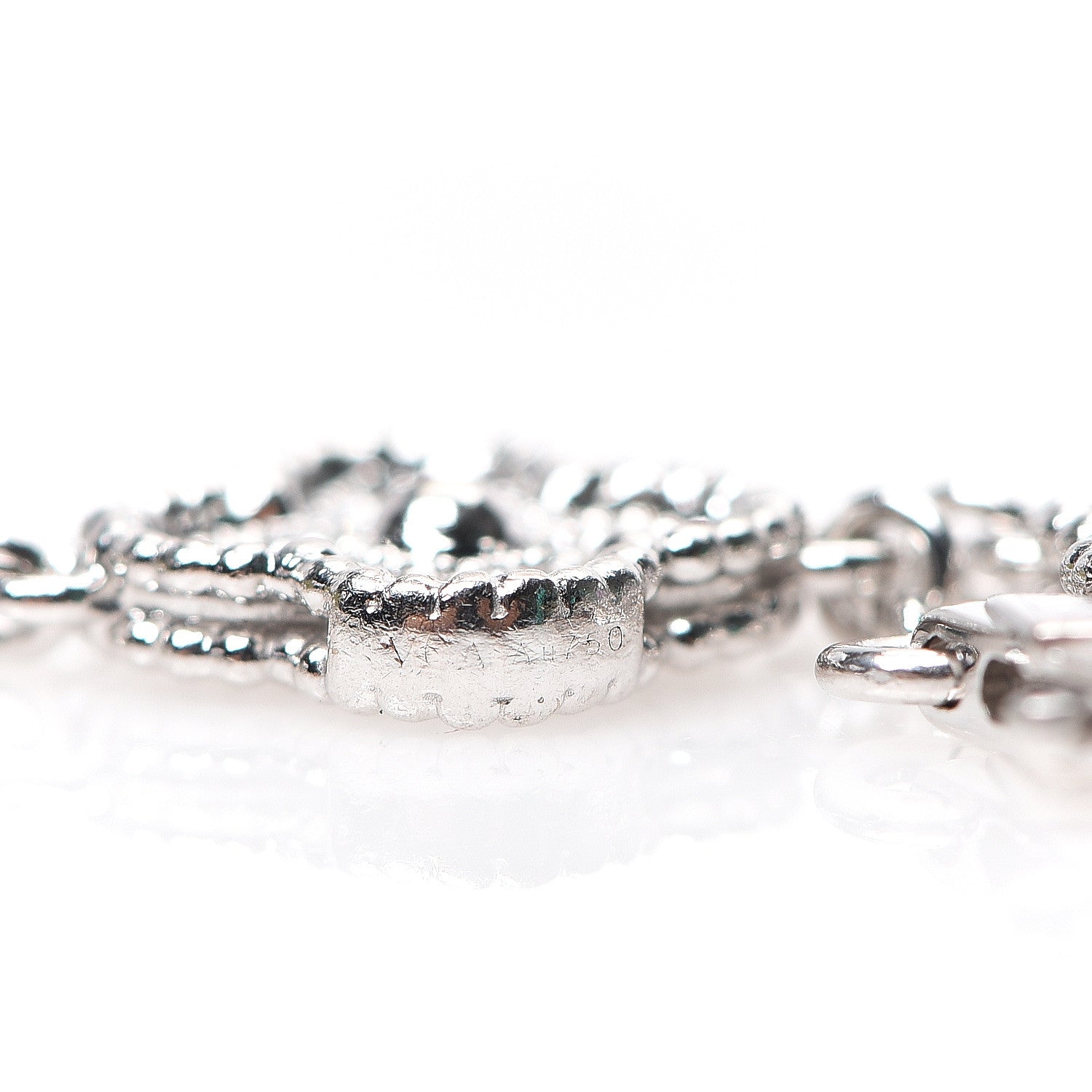 Van Cleef & Arpels 18K White Gold Diamond 6 Motifs Sweet Alhambra Bracelet 3 of 5