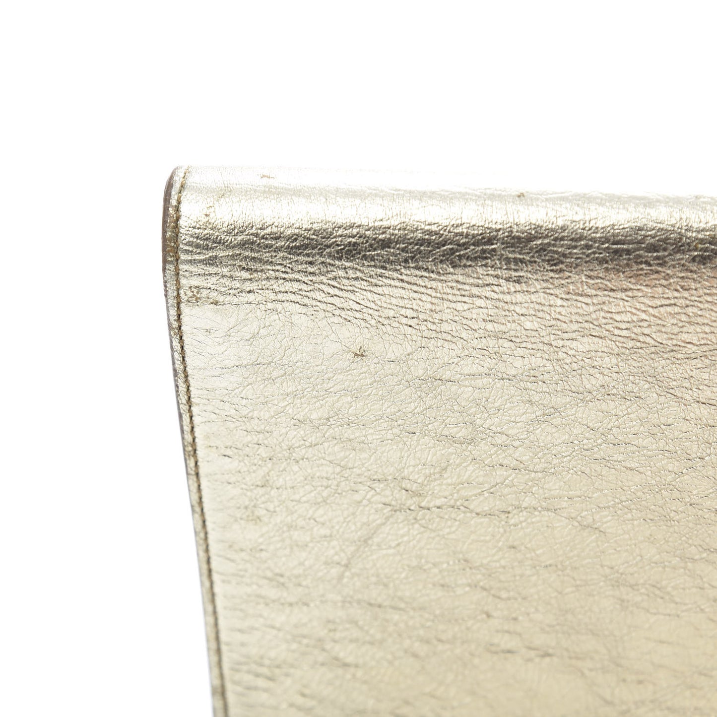 Metallic Calfskin Monogram Large Belle De Jour Clutch Gold