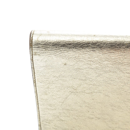 Saint Laurent Metallic Calfskin Monogram Large Belle De Jour Clutch Gold 12 of 12