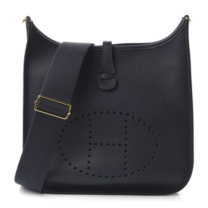 Hermes Taurillon Clemence Evelyne III PM Bleu Nuit 1 of 10
