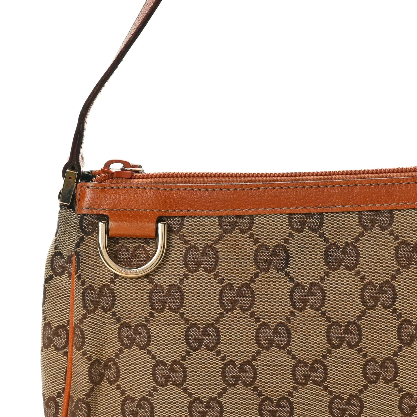 Monogram D Ring Cosmetic Case Light Brown