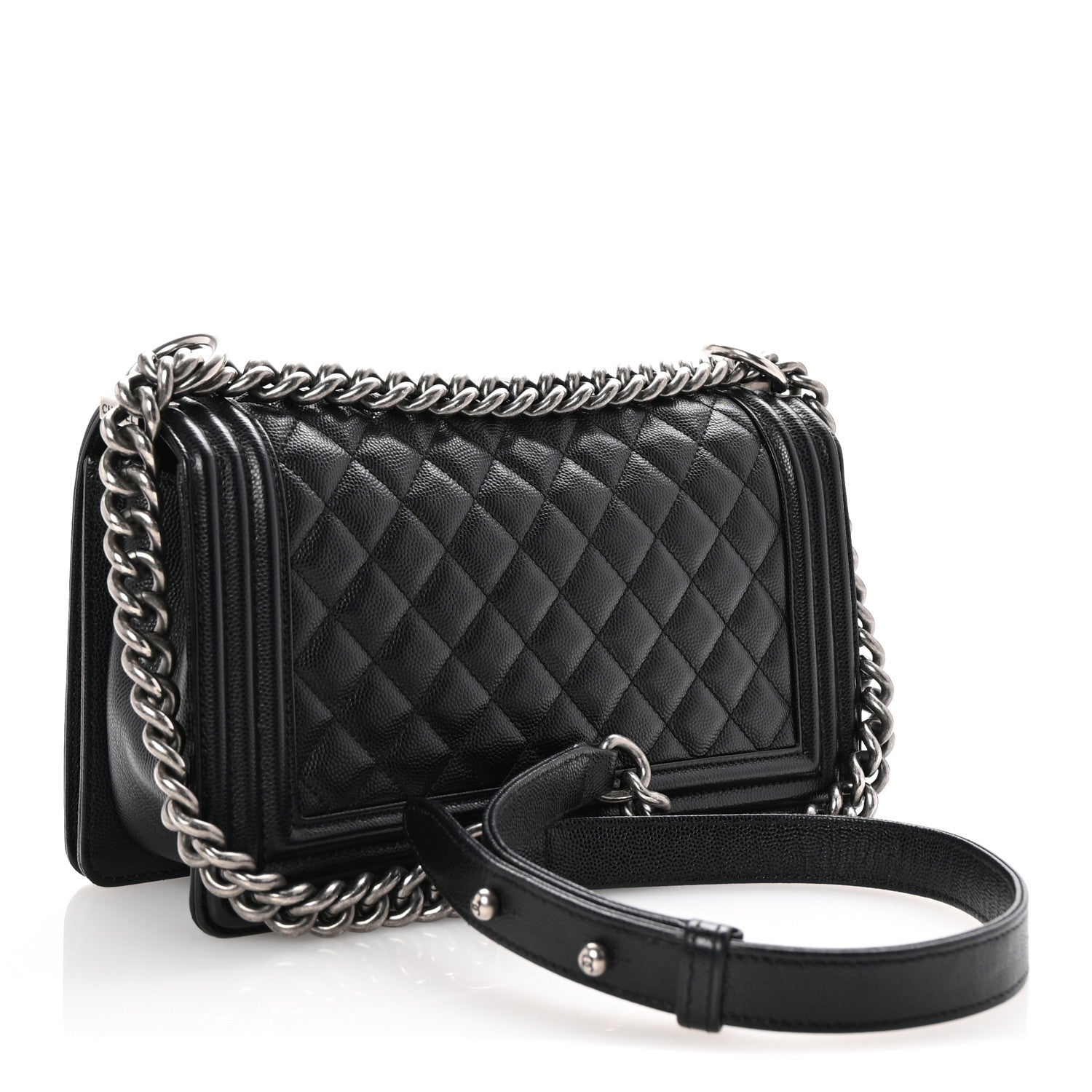 Chanel Caviar Quilted Medium Boy Flap Black 3 of 10