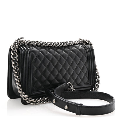 Chanel Caviar Quilted Medium Boy Flap Black 3 of 10