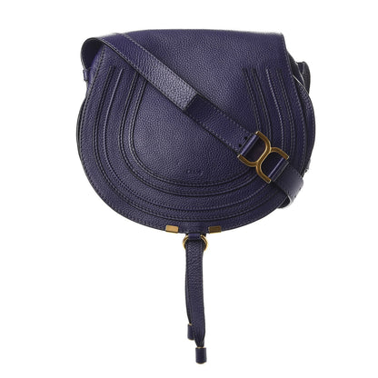 Chloe Grained Calfskin Medium Marcie Saddle Bag Storm Blue 1 of 10